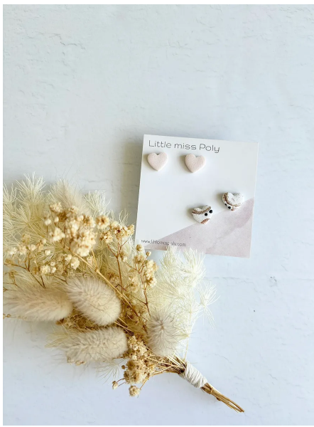 Mini Double Heart Stud Pack - Morgan