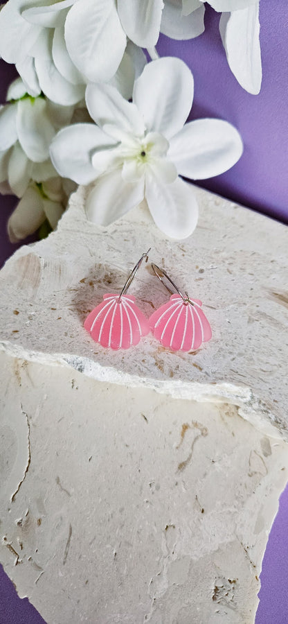 Pink Shell Dangles