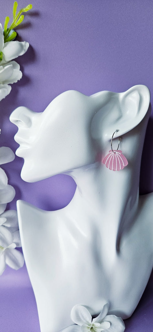 Pink Shell Dangles